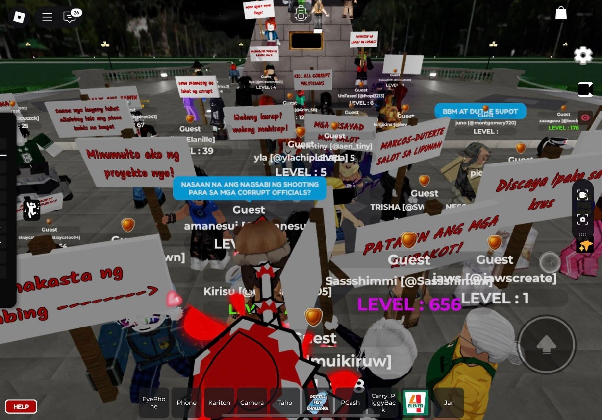 Gamers, nagsagawa rin ng malakihang virtual protest sa Roblox laban sa korapsyon